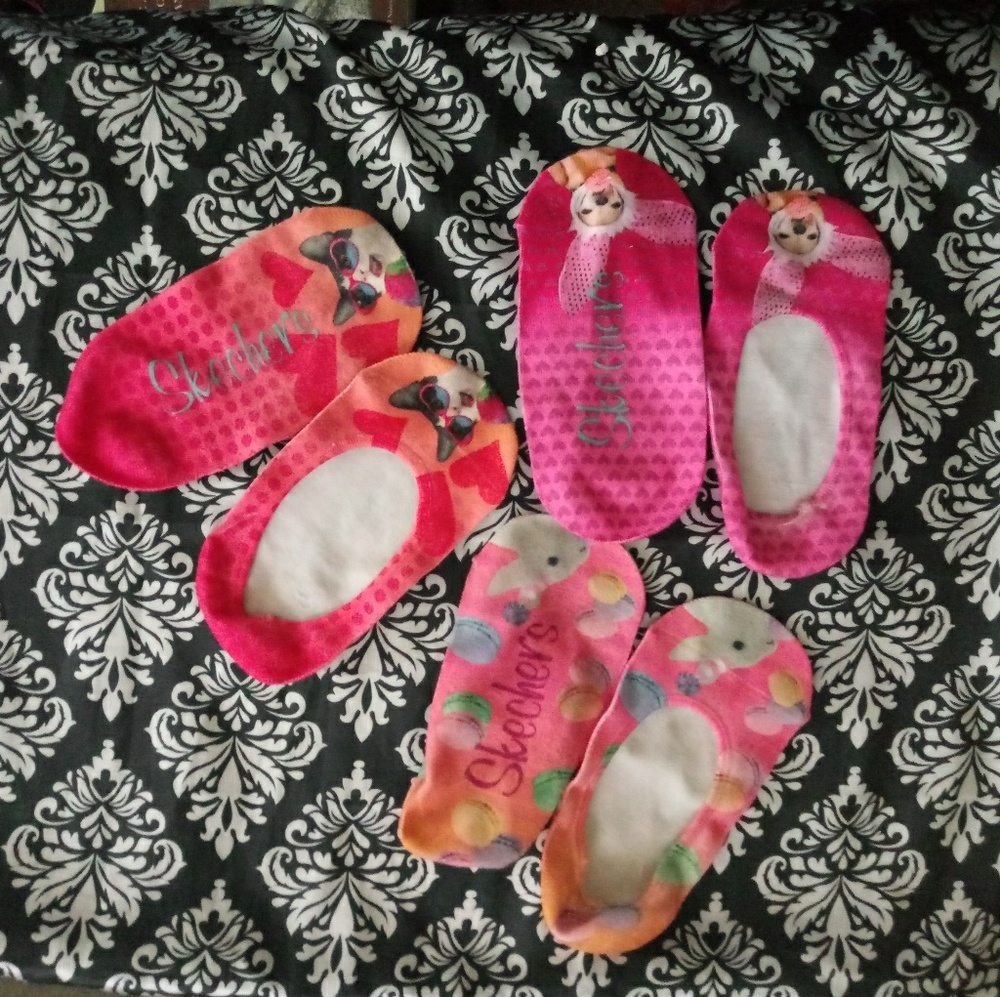 Skechers Girls No show liner socks size Small